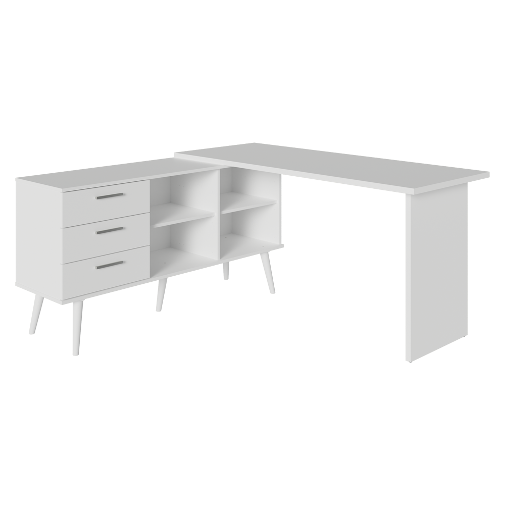 Mesa de Estudos em L 3 Cajones Blanco Lisboa Madesa