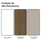 Cocina Compacta 180 cm 7 Puertas 2 Cajones 100% MDF Blanco/Marrón/Crema Smart Madesa