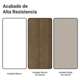 Cocina Compacta Smart 100% MDF 180 cm 7 Puertas 2 Cajones (Con Mesada) Blanco/Marrón/Crema Madesa