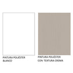 Kit con Bajo Mesada y Alacena Multiuso 120 cm Blanco/Crema Agata Madesa