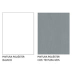 Kit con Bajo Mesada y Alacena Multiuso 120 cm Blanco/Gris Agata Madesa
