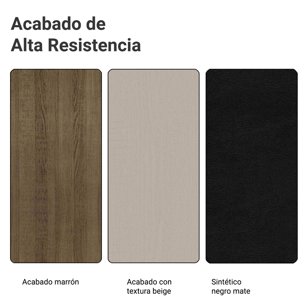 Juego de Comedor Talita Mesa Tapa de Madera 4 Sillas Marrón/Negro