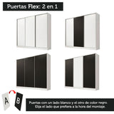 Placard Matrimonial 100% MDF Royale 3 Puertas Corredizas Blanco/Negro