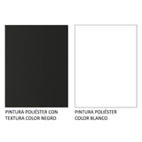Placard Matrimonial Monaco 3 Puertas Corredizas 2 con Espejos Negro/Blanco