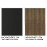 Placard Matrimonial Monaco 3 Puertas Corredizas 1 con Espejo Negro/Marrón