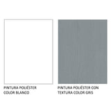 Placard Matrimonial 3 Puertas Corredizas Blanco/Gris Monaco