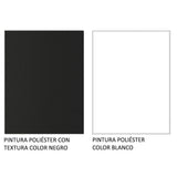 Placard Soltero Dallas 2 Puertas Corredizas con Espejo 2 Cajones Negro/Blanco