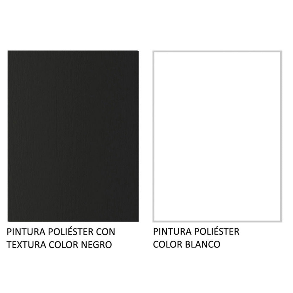 Placard Soltero Dallas Plus 2 Puertas Corredizas 4 Cajones Negro/Blanco
