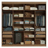 Placard Matrimonial 8 Puertas Batientes Venus Marrón/Negro/Marrón