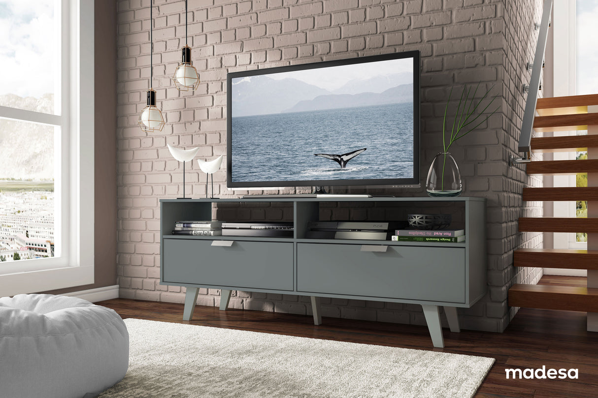 Rack para TV hasta 55 pulgadas 2 Puertas Oslo Gris