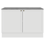 Bajo Mesada de Cocina 120 x 60 cm 2 Puertas (con Mesada) Blanco Vik Madesa