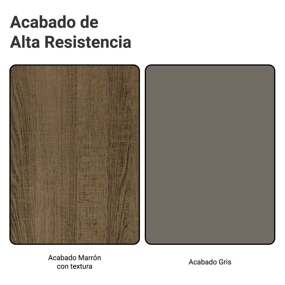Bajo Mesada para Bacha 120 x 60 cm (Sin Mesada) Marrón/Gris Vik Madesa