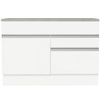 Bajo Mesada 120 x 60 cm 1 Puerta 2 Cajones (Con Mesada) Blanco Glamy Madesa