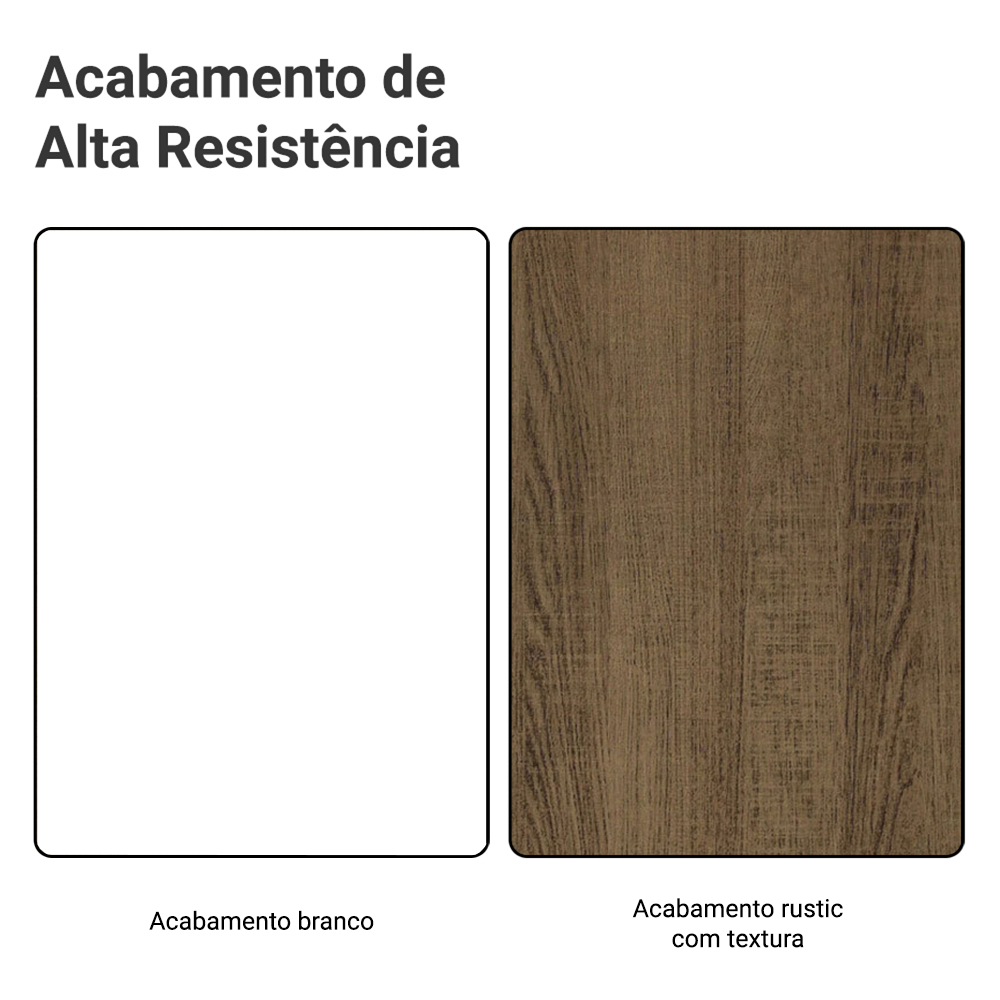 Bajo Mesada Cocina 120 x 60 cm 2 Puertas e 3 Cajones (Con Mesada) Blanco/Marrón Glamy Madesa