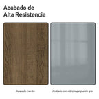 Bajo Mesada 20 x 60 cm 1 Puerta (Con Mesada) Especiero Marrón/Gris Lux Madesa