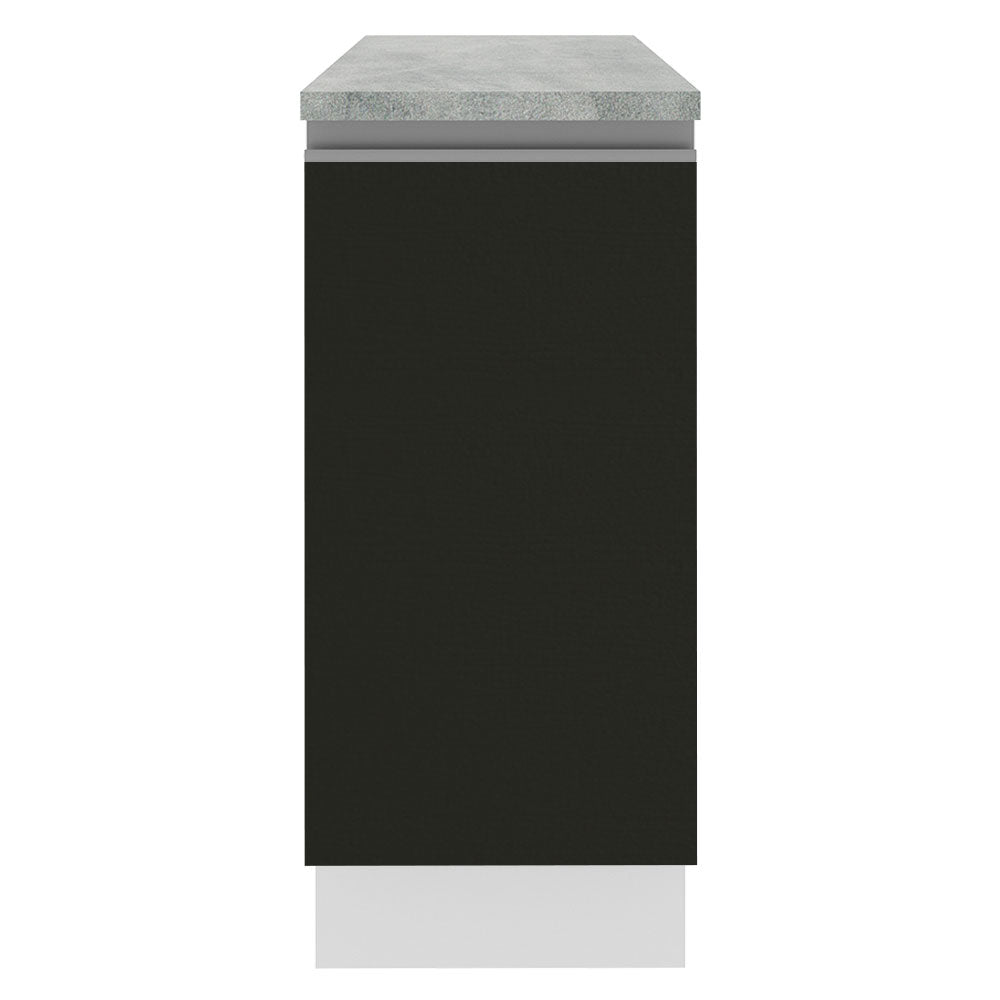 Bajo Mesada Madesa Glamy 35 x 60 cm 1 Puerta (Con Mesada) Blanco/Negro