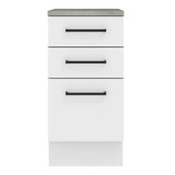 Bajo Mesada 40 x 60 cm 3 Cajones (Con Mesada) Agata Blanco