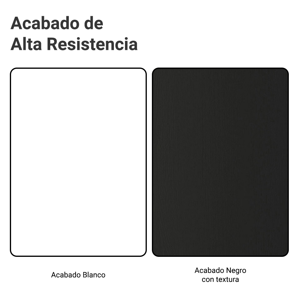 Bajo Mesada para Bacha 120 cm 2 Puertas (Sin Tapa ni Bacha) Blanco/Negro