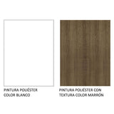 Bajo Mesada para Bacha 120 cm 1 Puerta y 2 Cajones (Sin Tapa ni Bacha) Glamy Blanco/Marrón