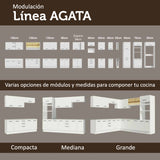 Bajo Mesada para Bacha 150cm (Con Tapa)Agata Blanco