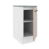 Bajo Mesada 35 cm 1 Puerta Blanco/Crema Agata