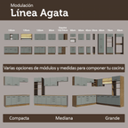 Bajo Mesada 40 cm 1 Puerta Sin Mesada Marrón/Gris Agata Madesa