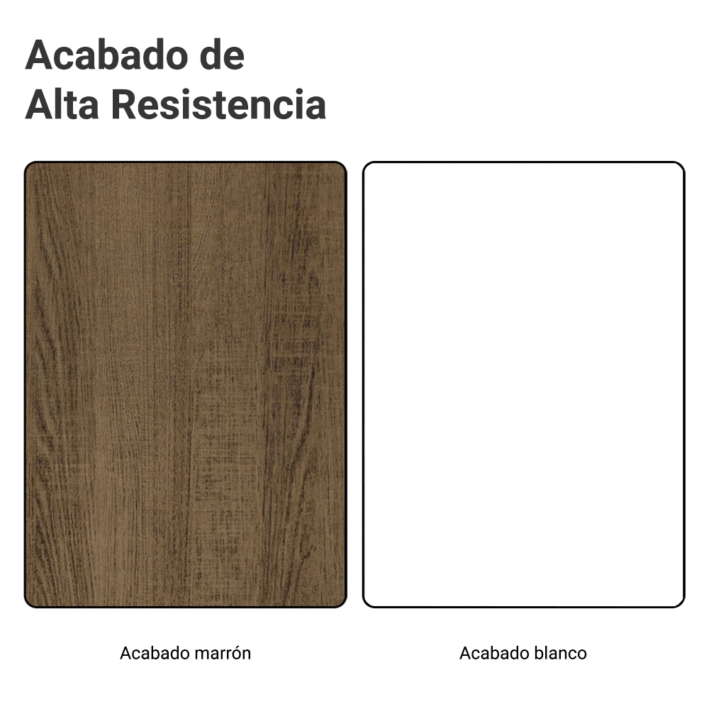 Bajo Mesada 40 cm 3 Cajones Sin Mesada Marrón/Blanco Agata Madesa