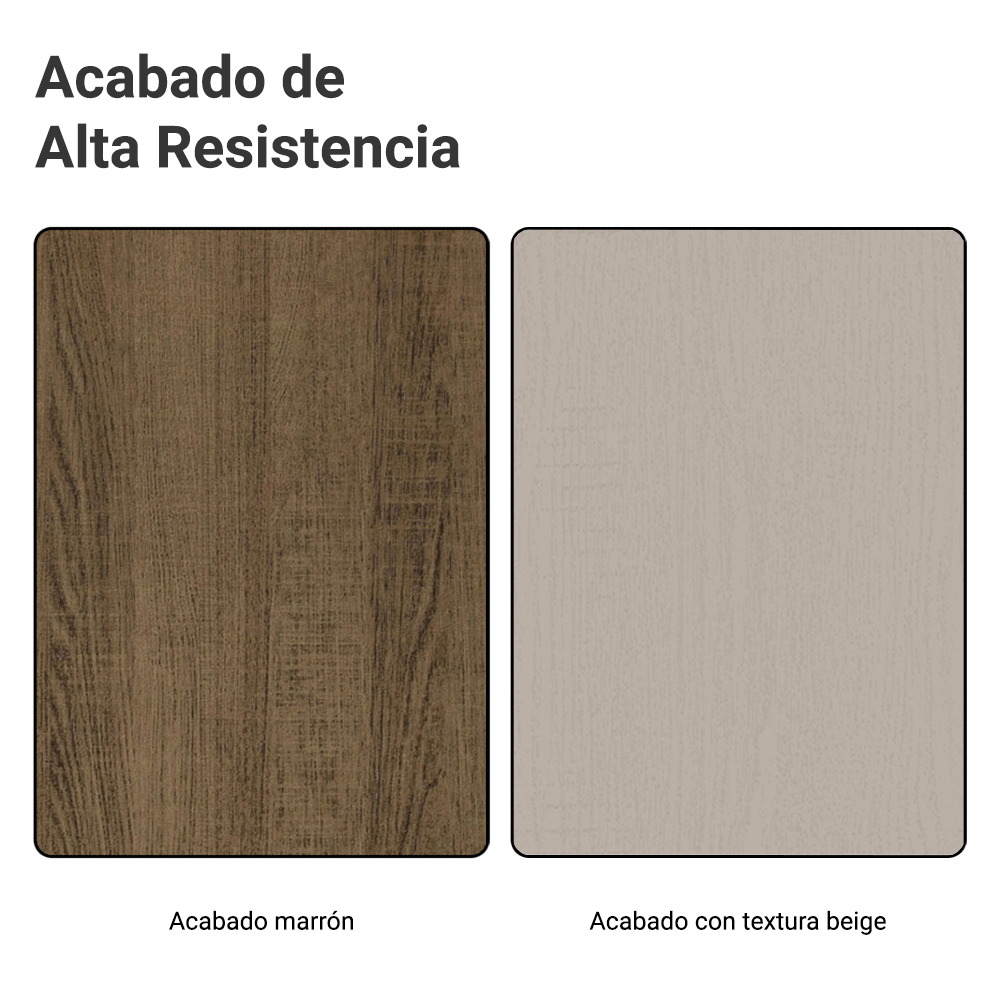 Bajo Mesada 40 cm 3 Cajones Sin Mesada Marrón/Crema Agata Madesa