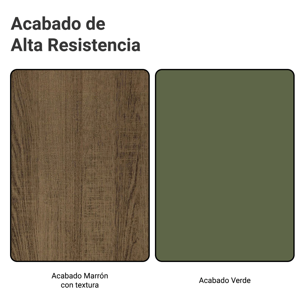 Bajo Mesada 50cm 1 Puerta (Sin Mesada) Marrón/Verde Vik Madesa