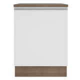 Bajo Mesada 60 cm 1 Puerta Glamy Marrón/Blanco
