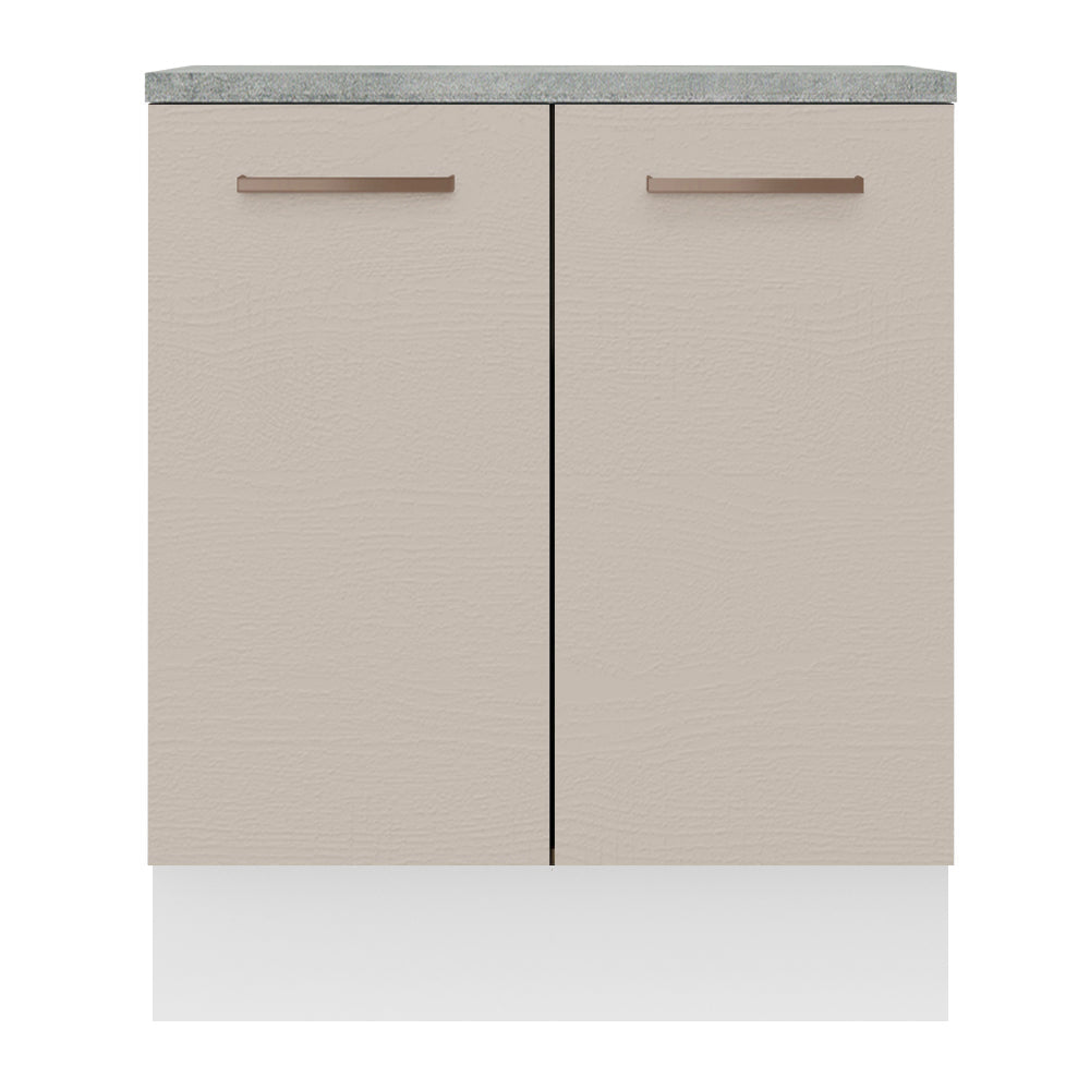 Bajo Mesada 70 cm 2 Puertas Blanco/Crema Agata