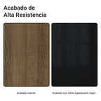 Bajo Mesada Esquinero 94 cm 1 Puerta (Sin Mesada) Marrón/Negro Lux Madesa