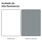 Bajo Mesada 80 cm 2 Puertas Sin Mesada Blanco/Gris Agata Madesa