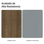 Bajo Mesada 80 cm 2 Puertas Sin Mesada Marrón/Gris Agata Madesa