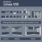 Bajo Mesada 80 cm 2 Puertas Sin Mesada Blanco/Azul Vik Madesa