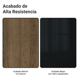 Alacena 102 cm 1 Puerta Lux Marrón/Negro