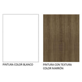 Mueble de cocina para Horno/ Microondas 70 cm Sin cajones 3 Puertas Glamy Blanco/Marrón