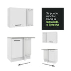 Combo completo de Cocina Esquinera 479 cm 13 Puertas 3 Cajones Sin Mesada Blanco Agata Madesa