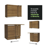 Combo completo de Cocina Esquinera 349cm Marrón Glamy Madesa 07