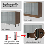 Combo completo de Cocina Esquinera Madesa Lux 566cm MG 01