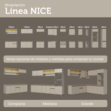 Combo completo de Cocina Esquinera 265 cm Crema Nice Madesa 05