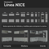 Combo completo de Cocina Esquinera 265 cm Flotante Gris Nice Madesa 06