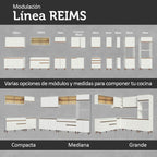 Combo completo de Cocina Esquinera 402 cm 10 Puertas 1 Cajón Blanco Reims Madesa 02