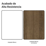 Combo Completo de Cocina Esquinera 100% MDF 447 cm Blanco/Marrón/Crema Smart Madesa 02
