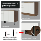 Combo completo de Cocina Esquinera Madesa Stella 549cm MB 01