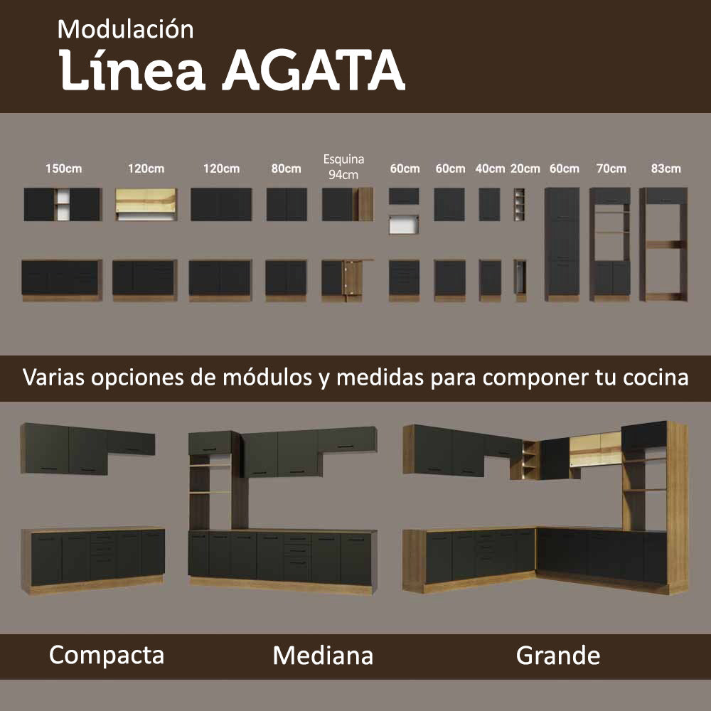 Combo de Cocina Madesa Agata 120cm MN 01