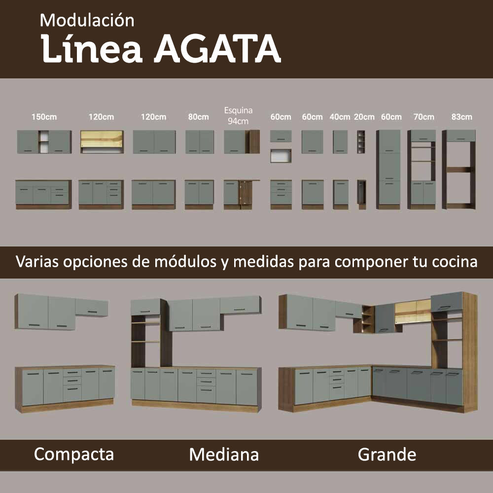 Combo de Cocina Madesa Agata 120cm MG 01