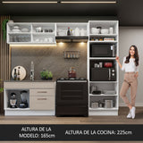 Combo completo de Cocina 270cm Blanco/Crema Agata Madesa 05