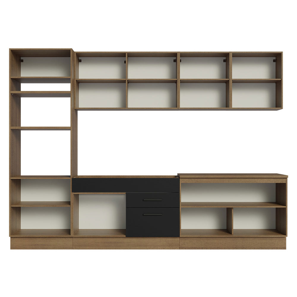 Combo completo de Cocina 310cm Marrón/Negro Agata 02