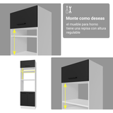 Combo completo de Cocina con Cristalero 340 cm Madesa Agata BN 01